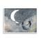 Stupell Industries Grey and Blue Celestial Love Sky Swinging by the Crescent Moon and Stars Framed Wall Art